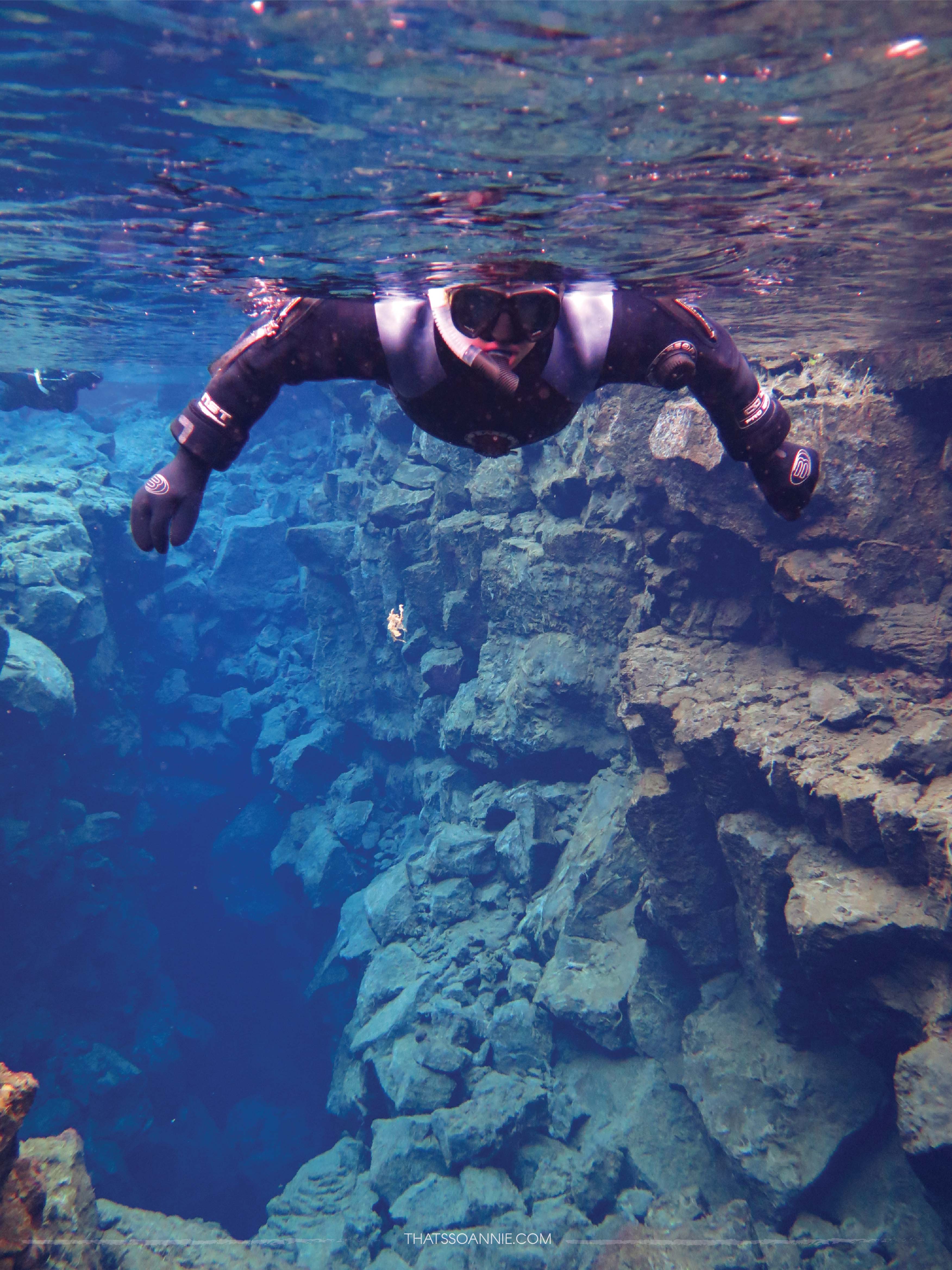 Snorkeling between American and Eurasian Tectonic Plates at Silfra Fissure, Iceland | www.thatssoannie.com