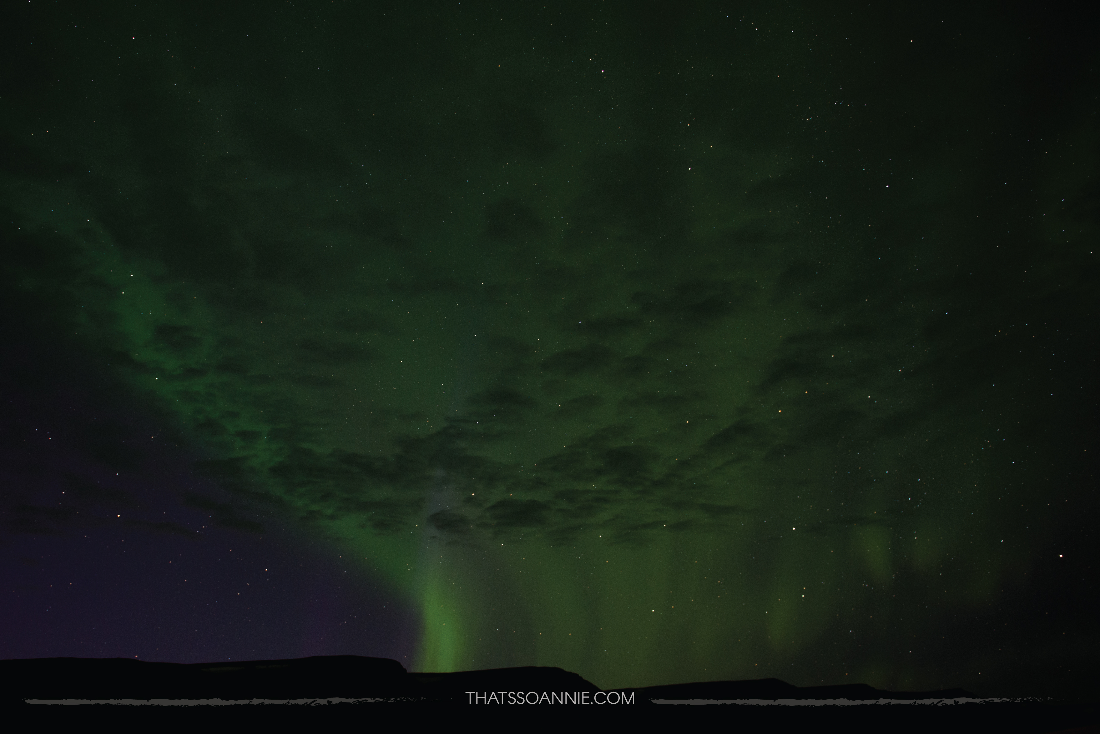 Aurora Borealis, the Northern Lights, at Hofsós