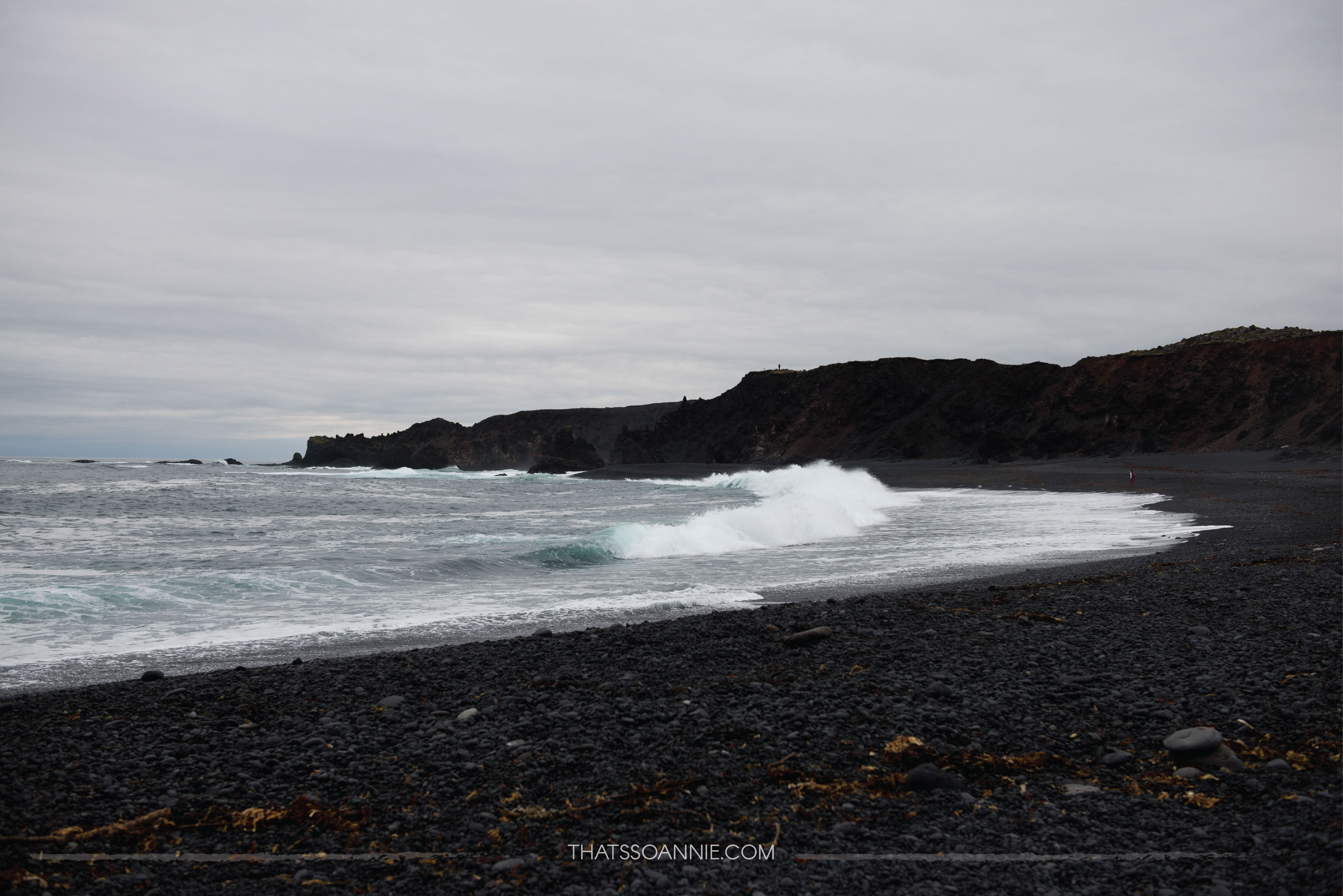 Djúpalónssandur, a black pebble beach | Exploring the Snæfellsnes Peninsula, Iceland | www.thatssoannie.com